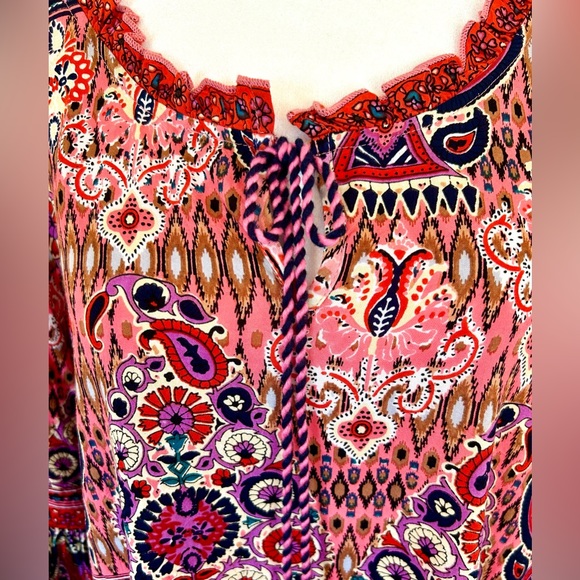 COPY - Breathtaking Bohemian tunic by Naudic of Australia. Sz Med - Picture 7 of 9